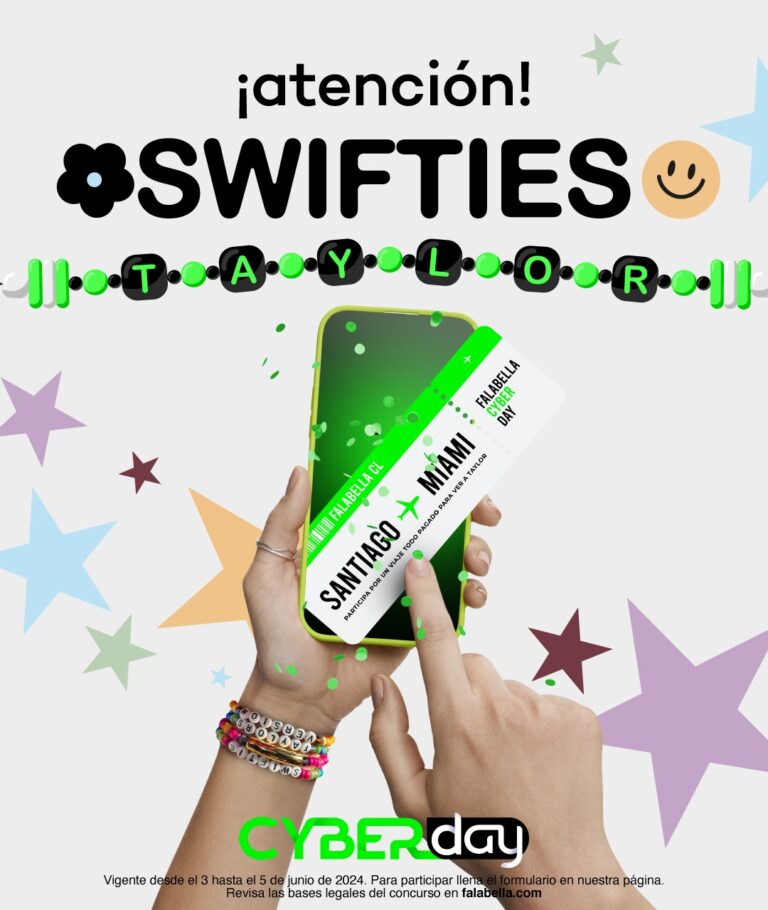 En este Cyber compra en la App de Falabella y participa por entradas dobles para el concierto Swiftie en Miami