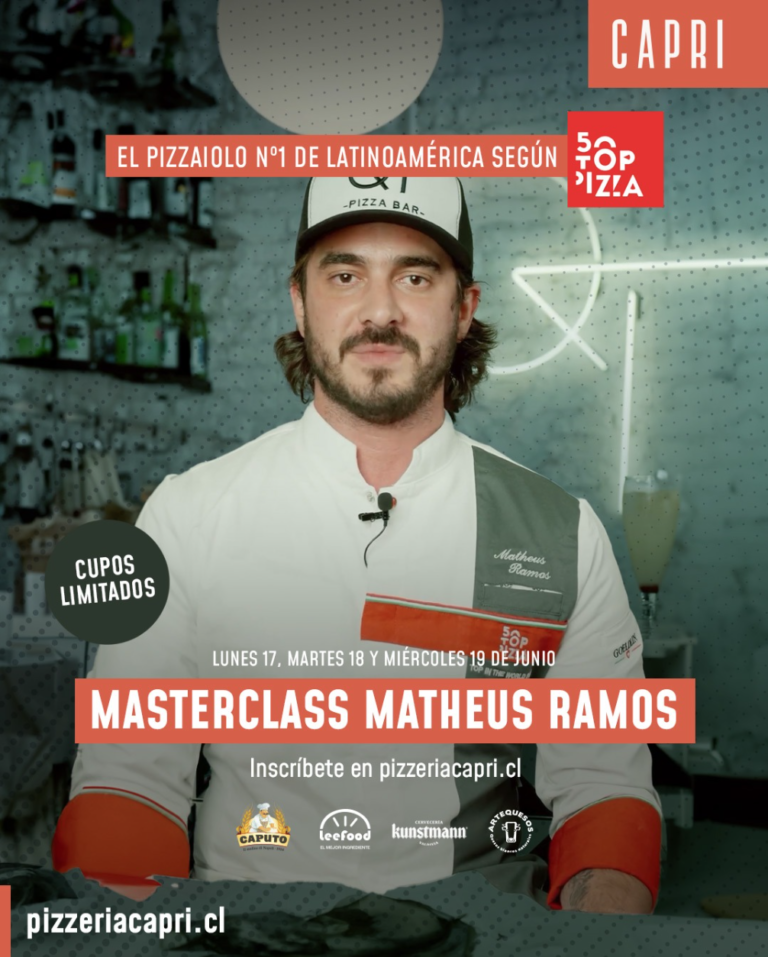 El Pizzaiolo número uno de Latinoamérica llega a Chile a compartir sus secretos