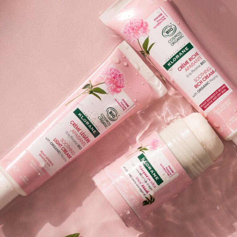 Klorane presenta crema facial y mascarilla en stick de peonía orgánica para el cuidado del rostro