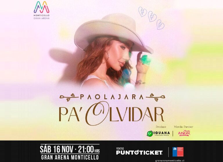 Paola Jara regresa a Chile con su tour “Pa’ olvidar”