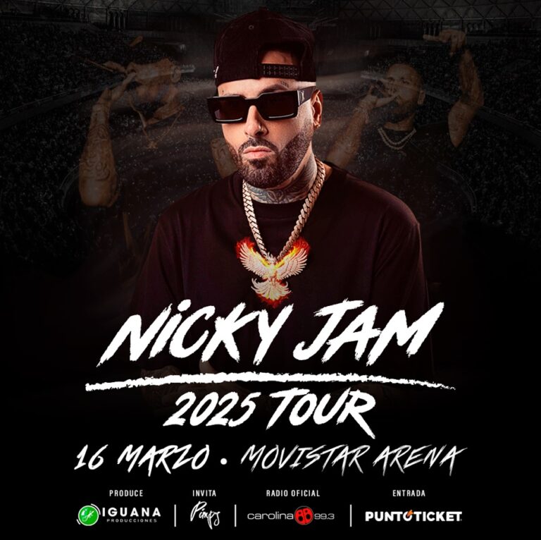 ¿Están listos para hacer travesuras?  Nicky Jam regresa a Chile 16 de marzo 2025