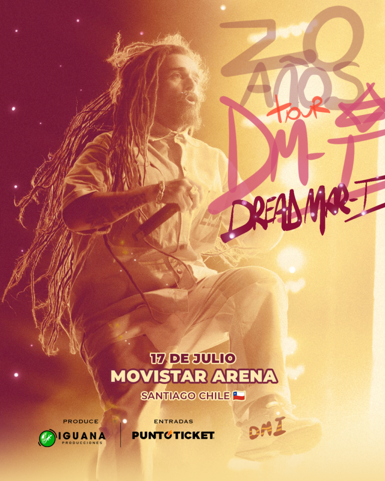 Dread Mar I celebra 20 años de trayectoria en Chile con un concierto en el Movistar Arena