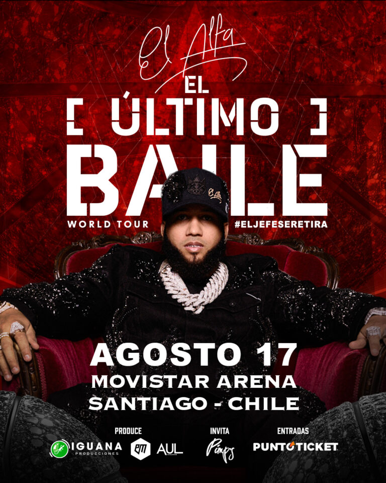 El ALFA “EL JEFE”  anuncia su regreso a Chile con su tour “El último baile” en el Movistar Arena el 17 de agosto 2025