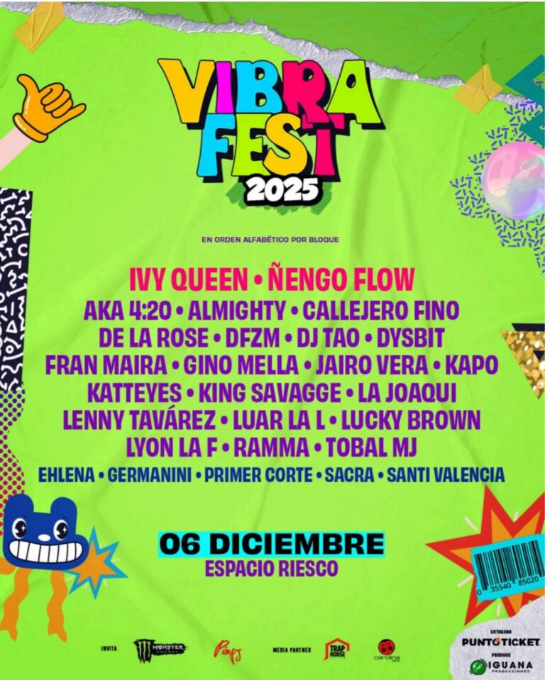 VIBRA FEST 2025 REVELA UN CARTEL DE LUJO PARA SU QUINTAEDICIÓN EN CHILE
